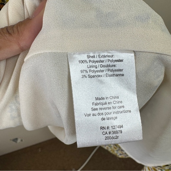 Heartloom Floral Yellow Midi Dress XS Smocked Back Ruffle Hem Adjustable Straps - Picture 8 of 13